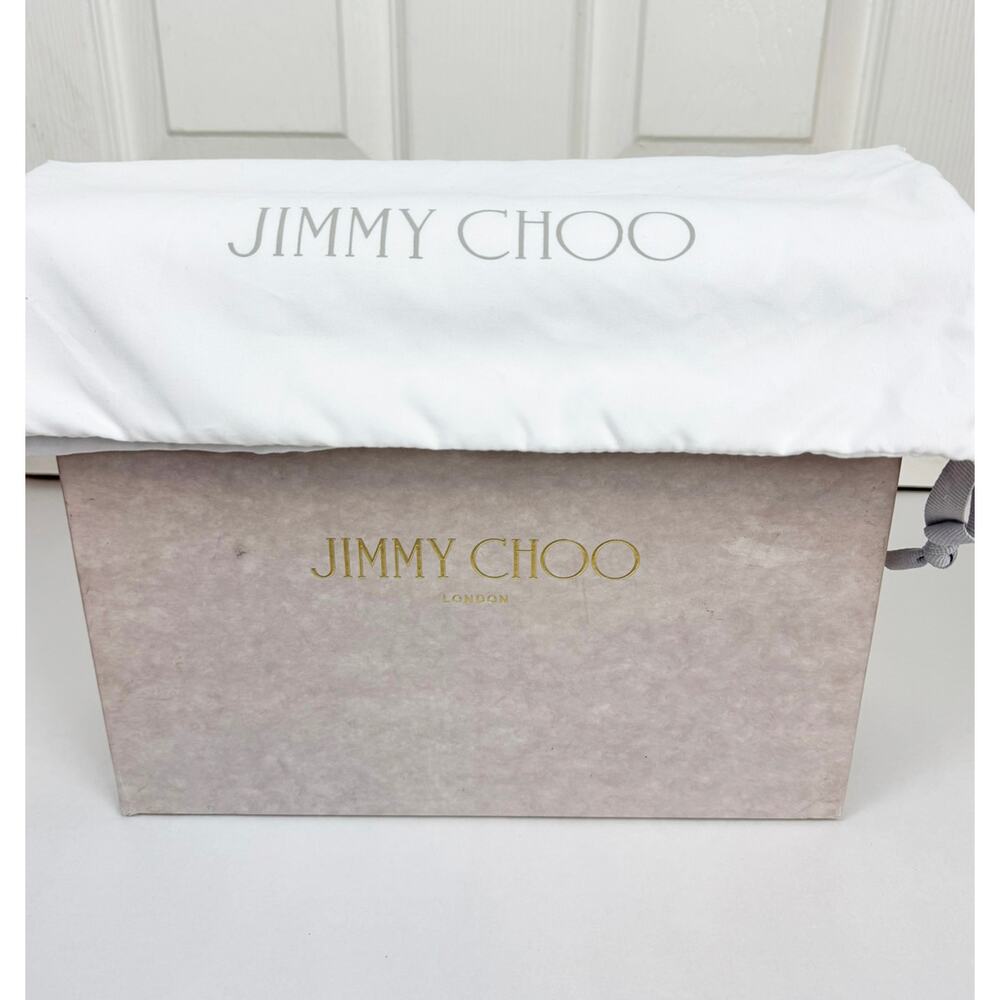 ❗️SOLD❗️JIMMY CHOO SACARIA 100 PEARL EMBELLISHED BLOCK HEEL SANDALS - Picture 10 of 11